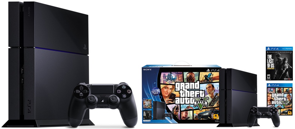 500GB PS4 - Grand Theft Auto V and The Last of Us Remastered Bundle