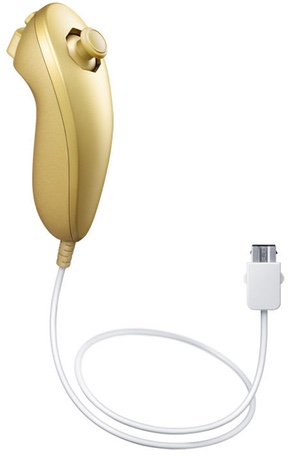 Wii Nunchuk Controllers Gold
